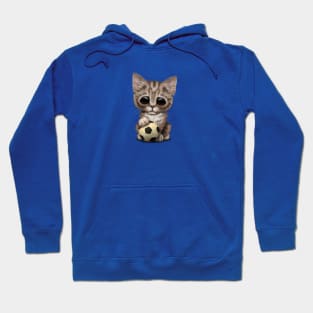 Cute Kitten With Football Soccer Ball Hoodie